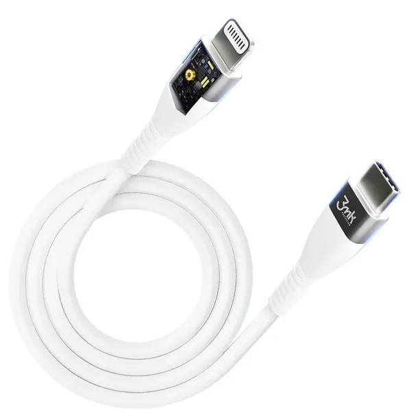 kabel-usb-typ-c-lightning-3mk-20w-3a-bialy-waga-z-opakowaniem-0-05-kg