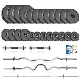 sztanga-115kg-zestaw-silownia-z-obciazeniem-ciezary-z-4-gryfami-hantle-gryf