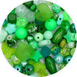 zestaw-koralikow-mix-50szt-25-par-koraliki-zielony
