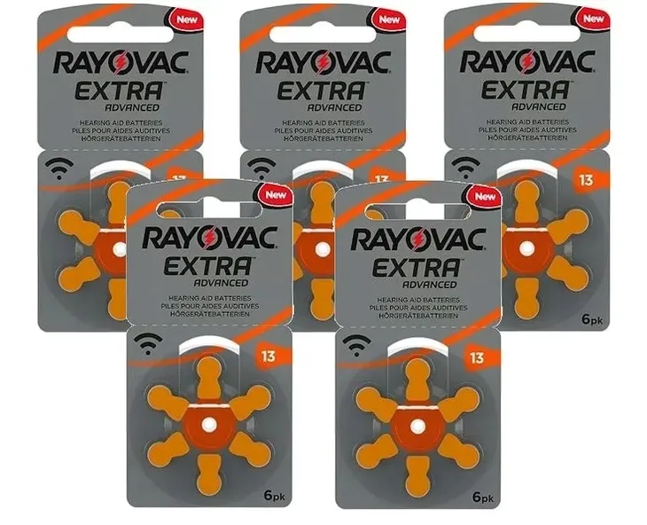 30x Baterie do aparatów słuchowych Mocne 30 sztuk RAYOVAC 13