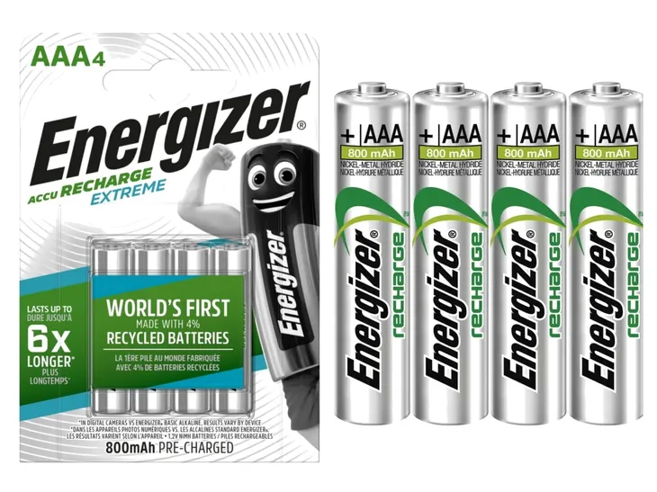 4x Akumulatorki Baterie ENERGIZER AAA R03 800mAh