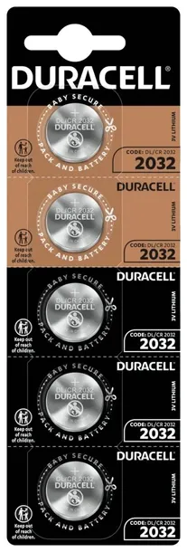 5x CR2032 DURACELL DL2032 Baterie Litowa Mocne 2032 5 sztuk