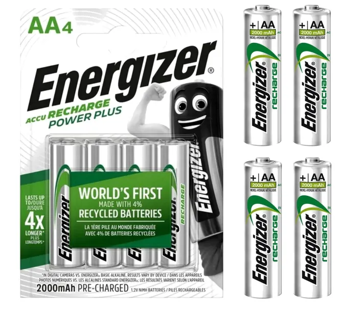 4x Akumulatorki Baterie ENERGIZER R6 AA 2000mAh