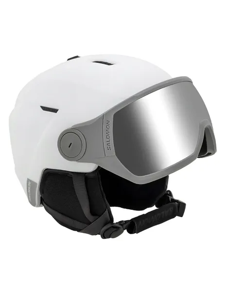Kask snowboardowy z wbudowaną szybą SALOMON ICON LT VISOR white S