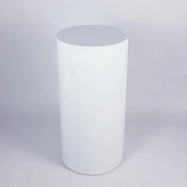 Stojak na kwiaty biały stolik na słodki stół postument wystawowy 70x33 cm