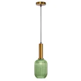 lampa-zielona-ryflowana-frezowana-retro-wiszaca-tuba-zlota-app458-e27