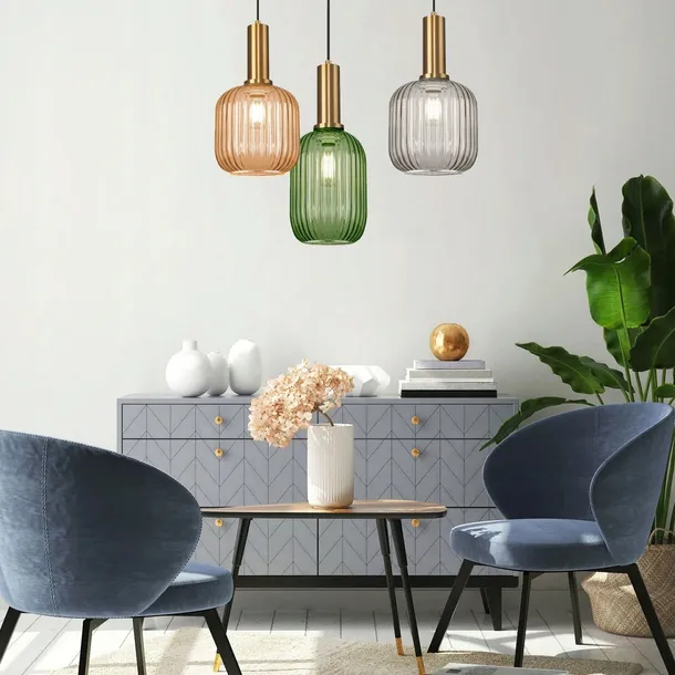 lampa-zielona-ryflowana-frezowana-retro-wiszaca-tuba-zlota-app458-e27-kolekcja-app459-1cp