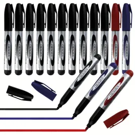 marker-permanentny-flamaster-czarny-czerwony-niebieski-12-szt