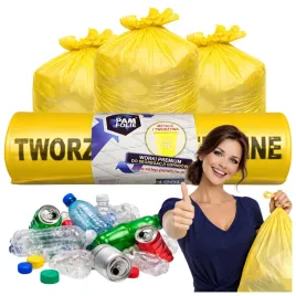 worki-na-smieci-120l-25szt-zolte-mega-moc-plastik-metal-segregacja-premium