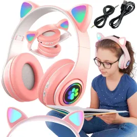 sluchawki-kocie-uszy-bezprzewodowe-bluetooth-nauszne-kolory-rgb-dla-dzieci