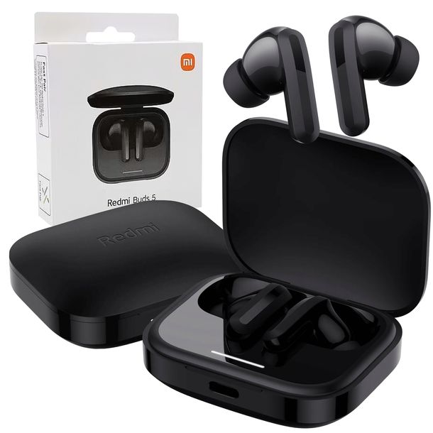 SŁUCHAWKI BEZPRZEWODOWE XIAOMI REDMI BUDS 5 CZARNE POWERBANK BLUETOOTH 5.3