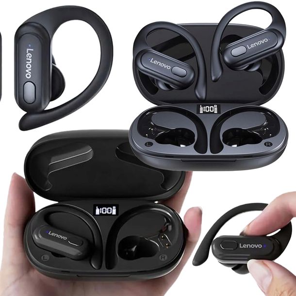 SŁUCHAWKI BEZPRZEWODOWE ZAUSZNE SPORTOWE DO BIEGANIA BT 5.3 LENOVO XT60