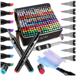 markery-alkoholowe-flamastry-mazaki-pisaki-dwustronne-pro-262-szt-torba