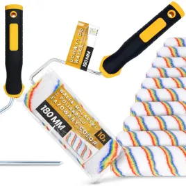 10x-walek-malarski-18-cm-zapas-malowania-scian-farb-lakierow-1x-uchwyt