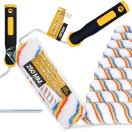 10x-walek-malarski-25-cm-zapas-malowania-scian-farb-lakierow-1x-uchwyt