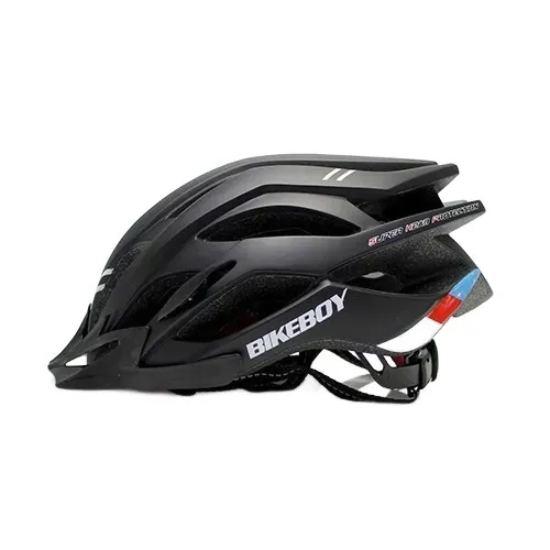 Kask Rowerowy Lekki Regulowany z Daszkiem Wentylowany Kask na Rower Czarny