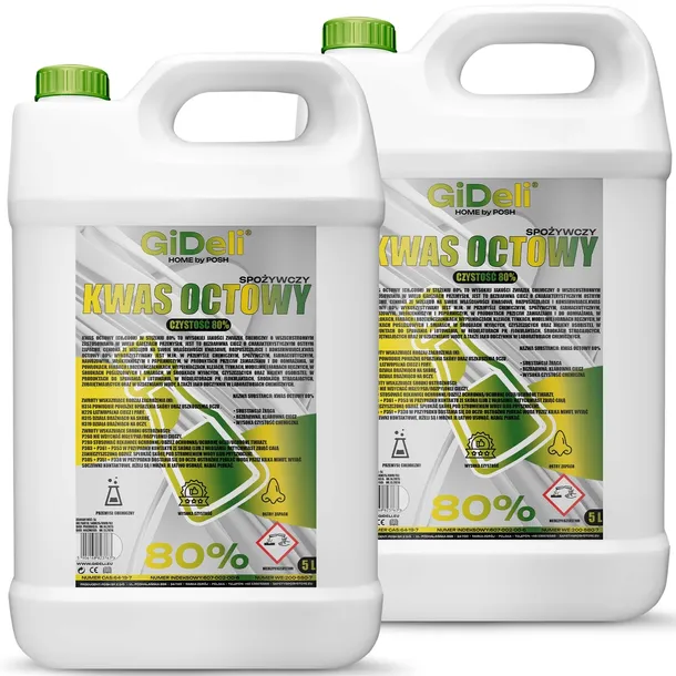 Kwas octowy 80% ESENCJA OCTOWA 2x 5L GiDeli