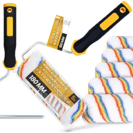 3x-walek-malarski-18-cm-zapas-malowania-scian-farb-lakierow-1x-uchwyt