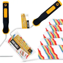 5x-walek-malarski-10-cm-zapas-malowania-scian-farb-lakierow-1x-uchwyt