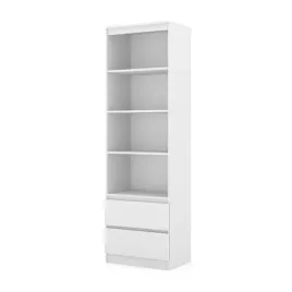 nowosc-regal-otwarty-na-ksiazki-bilbioteka-maja-60-cm-2s-bialy-mat