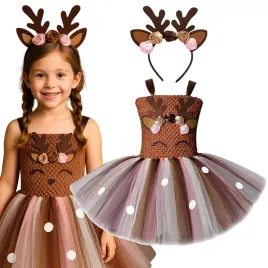 stroj-jelonka-bambi-ozdobna-sukienka-tutu-opaska-halloween-bal-zestaw