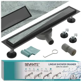 odplyw-liniowy-70-cm-flat-czarny-obrotowy-syfon-stal-nierdzewna-304-sevante