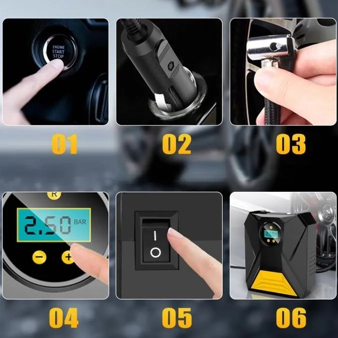 kompresor-samochodowy-12v-elektryczna-pompka-8002-lampka-led-na-zapalniczke-stan-nowy