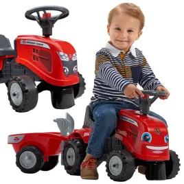 falk-traktorek-baby-massey-ferguson-czerwony-z-przyczepka-akc-od-1-3-lat