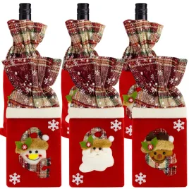 3x-pokrowiec-swiateczny-na-butelke-wino-mikolaj-ubranko-etui-ozdoba-swieta