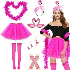 stroj-kostium-flaminga-przebranie-halloween-11x-impreza-rozowy-spodnica