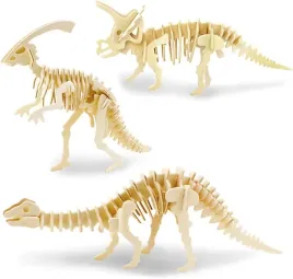 puzzle-drewniane-dinozaury-puzzle-3d-konstrukcja-makieta-zestaw-3x-zabawka