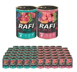 karma-mokra-dla-psa-dolina-noteci-rafi-junior-mix-smakow-puszki-48x400g