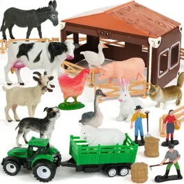farma-figurki-zwierzat-11x-krowy-swinie-koza-traktor-zestaw-na-prezent