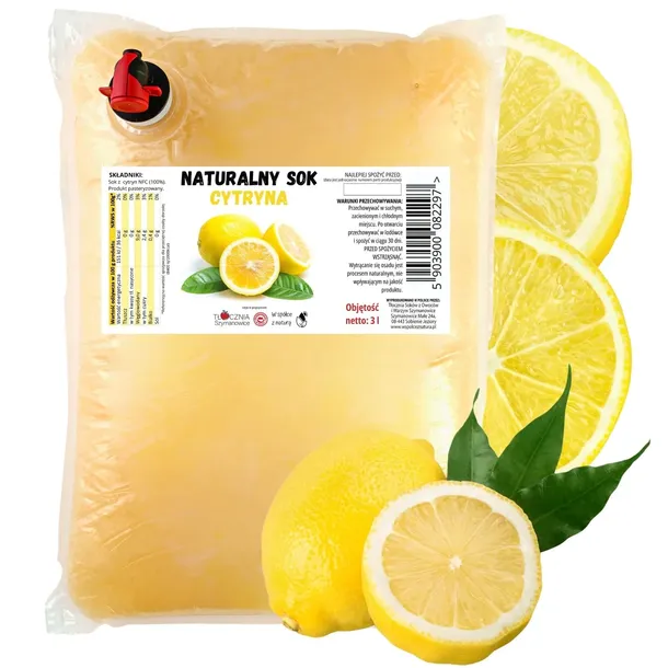 SOK Z CYTRYN TŁOCZONY 100% NFC CYTRYNOWY ŚWIEŻY 3L