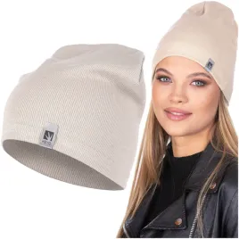 czapka-damska-wiosenna-krasnal-beanie-prazek