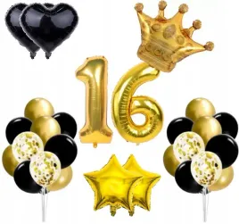 czarno-zloty-zestaw-dekoracji-urodzinowych-balonowych-na-16-lub-61-urodziny