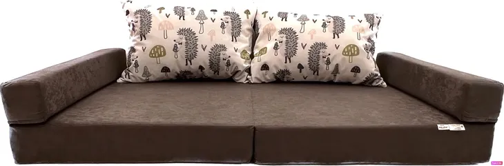 Sofa Welurowa z Poduszkami - Kanapa, Fotel dla Dziecka - Materac WELOX