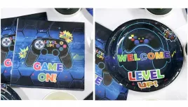 zestaw-gamingowy-imprezowy-dekoracje-urodzinowe-talerze-serwetki-game-on