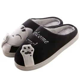 czarne-kapcie-damskie-papcie-miekkie-z-kotem-36-37