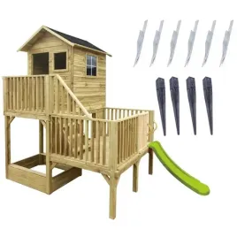 domek-ogrodowy-z-drewna-dla-dzieci-hubert-ze-slizgiem-jasnozielonym-kotwy