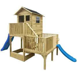 domek-ogrodowy-dla-dzieci-hubert-z-drewna-z-dwoma-slizgami-niebieskimi