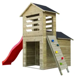 drewniany-domek-dla-dzieci-robert-slizg-czerwony-22m-scianka-do-wspinania