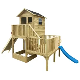 domek-dla-dzieci-z-drewna-hubert-ogrodowy-ze-scianka-i-zjezdzalnia