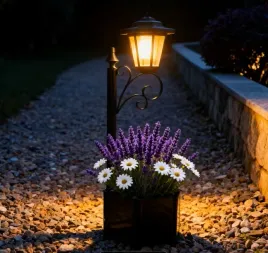 donica-ogrodowa-z-lampa-led-latarnia-stojaca-dekoracja-taras-ogrod