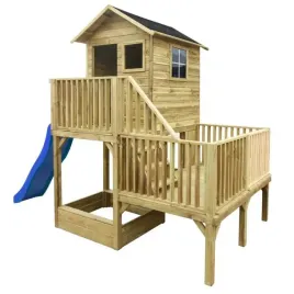 drewniany-domek-dla-dzieci-do-ogrodu-hubert-dlugi-slizg-niebieski