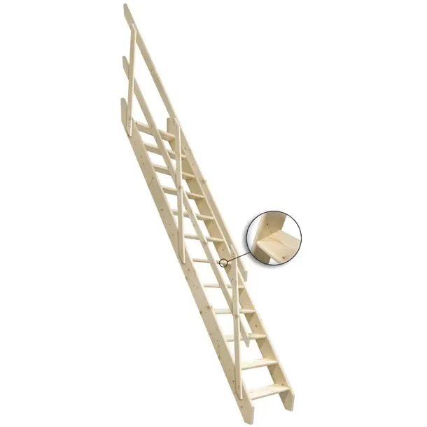 Schody Strychowe Kopenhaga 745mm 283cm Drewniane Proste Strych Młynarskie