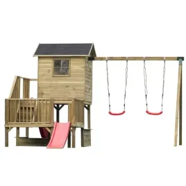 drewniany-domek-dla-dzieci-hubert-2-slizgi-podwojna-hustawka-zjezdzalnia