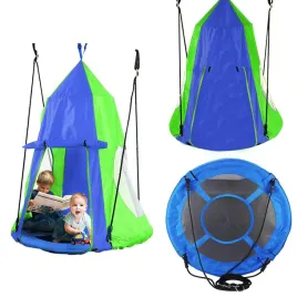 bocianie-gniazdo-z-namiotem-100-cm-niebieskie-hustawka-dla-dzieci-wieszane