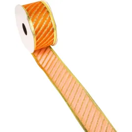 wstazka-dekoracyjna-pomaranczowo-zlota-ozdoby