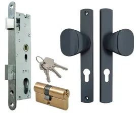 pochwyt-uchwyt-do-furtki-zamek-wklad-antracyt-90mm-zestaw-do-furtki-90-mm